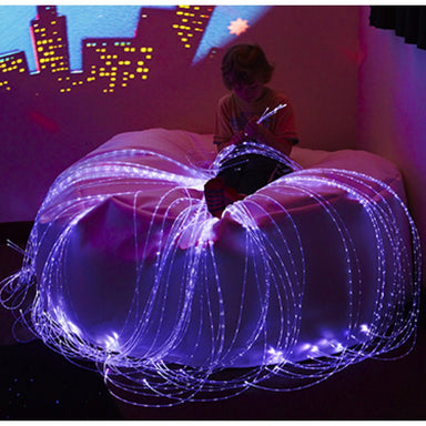 Experia led fiber optic softie with kid playing