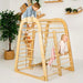 Goodevas indoor wooden playground for children 6in1 playground swings set slide board kids playing