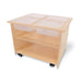 Whitney Bothers Mobile Sensory Table With Trays and Lids empty bins